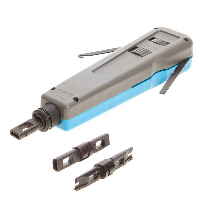 SATMAXIMUM Professional Punch Down Tool with 110 & 66 Blades â€“ Cat6/Cat5e Network Cable Termination, Impact Tool for Patch Panels, Outlets & Sockets, Precision Reversible Blades, Ergonomic Grip - Image 1